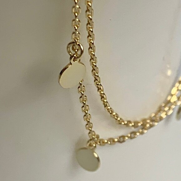 Gold Plated 925 Silver Marked CN 2-Strand Ankle Bracelet - Picture 4 of 6